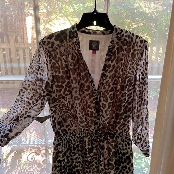 Vince Camaro Leopard Dress Sz 6 - Picture 6 of 13